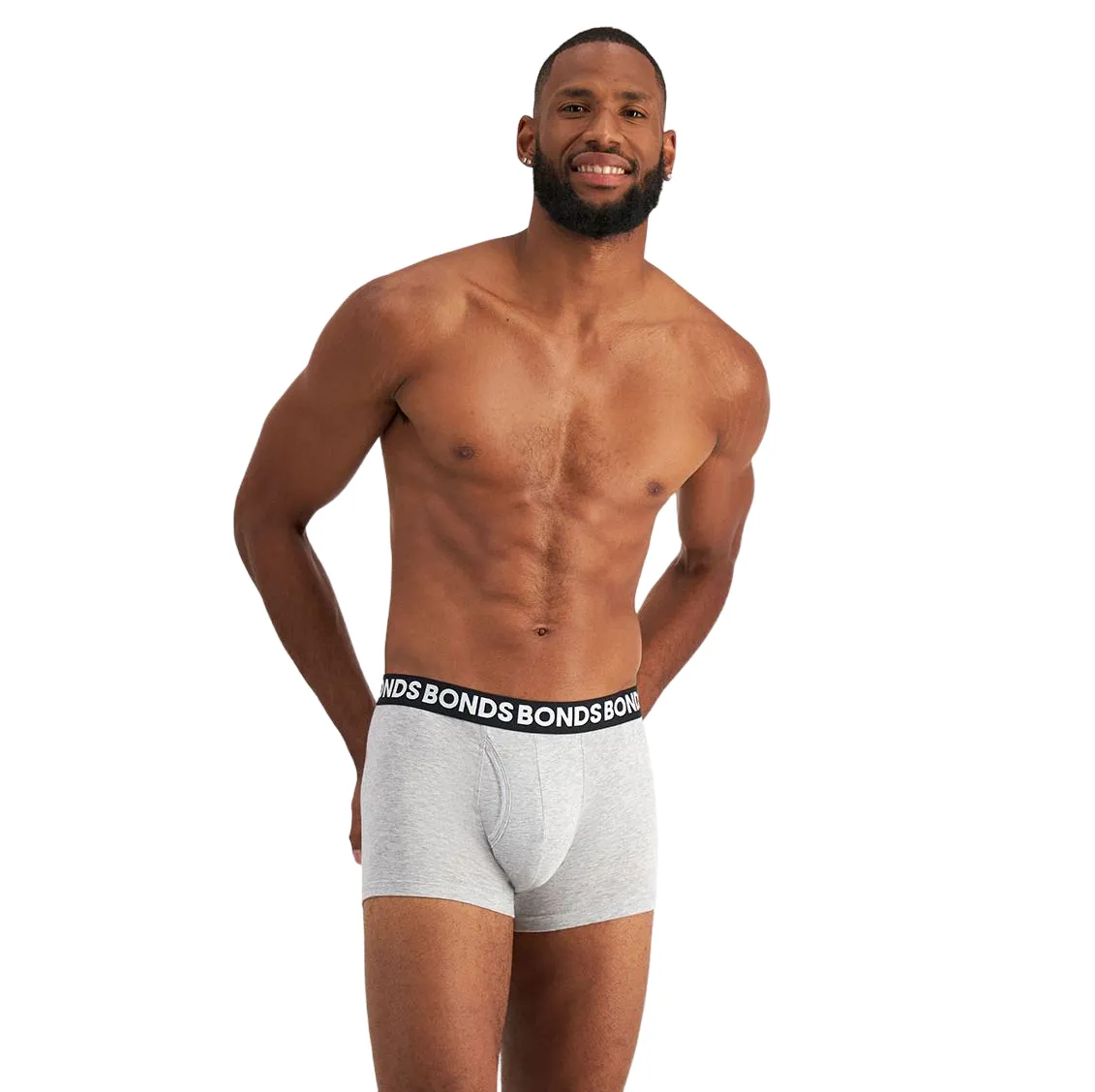 3 x Bonds Mens Everyday Trunks Underwear Grey / Black / Blue Undies
