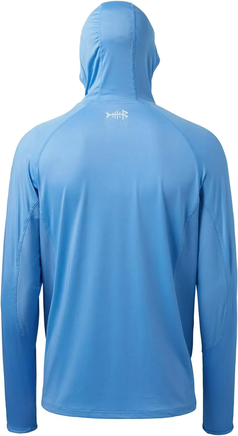 BASSDASH UPF 50  Mens Long Sleeve Fishing Shirt with Mask UV Neck Gaiter Hoodie
