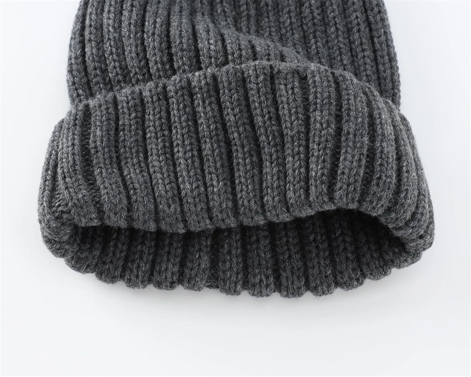 Connectyle Women's Rib Knit Cuffed Beanie Hat Stretch Acrylic Winter Hat Thick Warm Snow Ski Cap