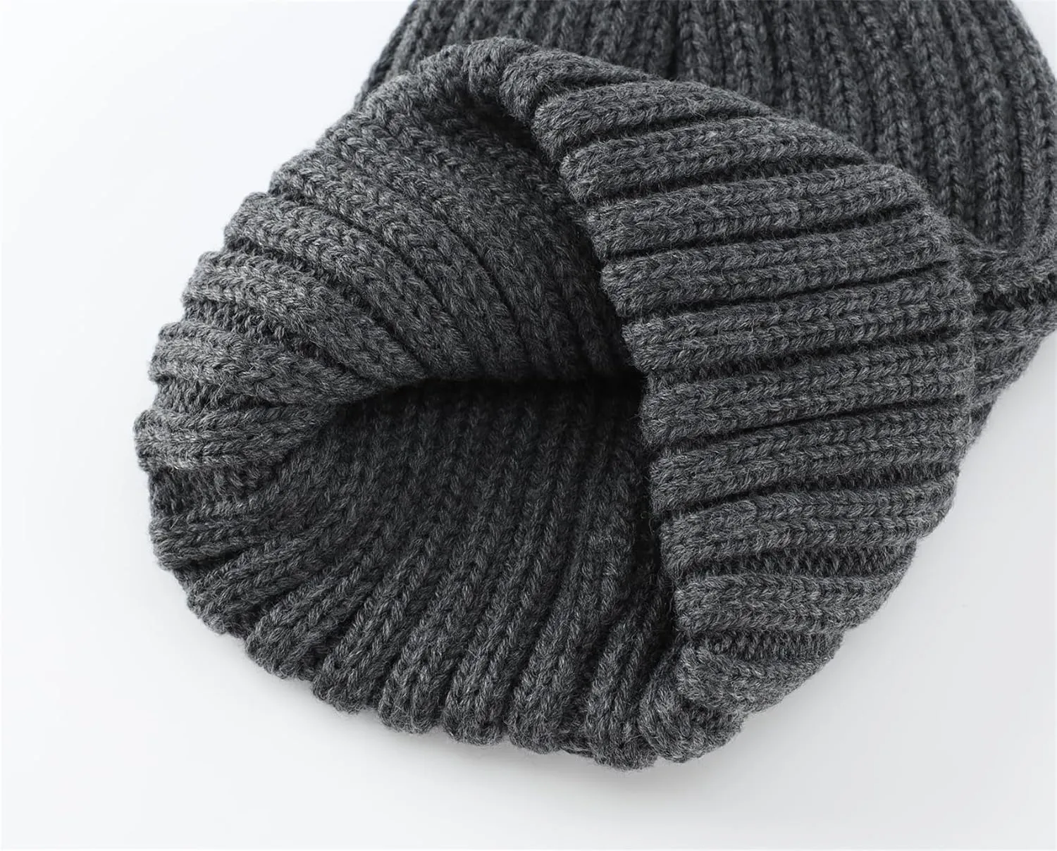 Connectyle Women's Rib Knit Cuffed Beanie Hat Stretch Acrylic Winter Hat Thick Warm Snow Ski Cap