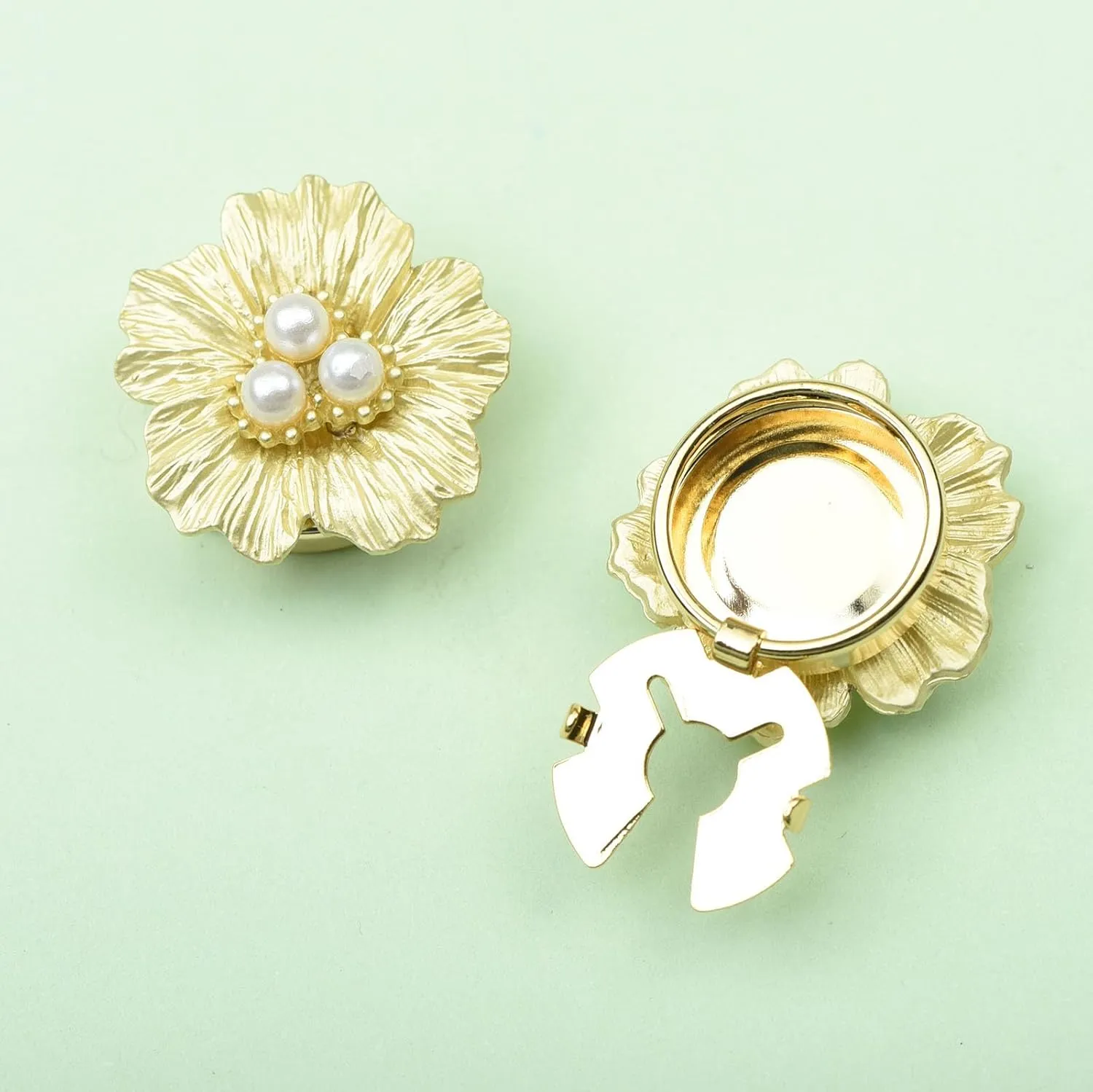 Cute Tiny Pearl Flower Button Cover for Shirt Cuff Wedding Tuxedo Formal Business Shirt Cufflinks Skirt Buttons Accessories