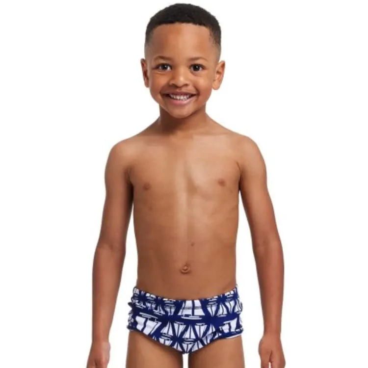 Funky Toddler Printed Trunks-Nautical Mile