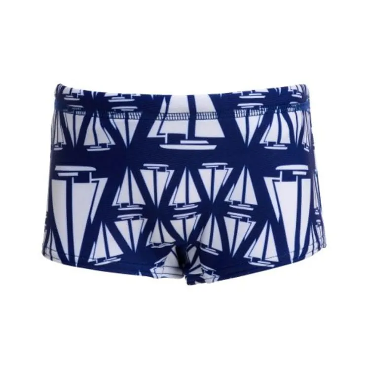 Funky Toddler Printed Trunks-Nautical Mile