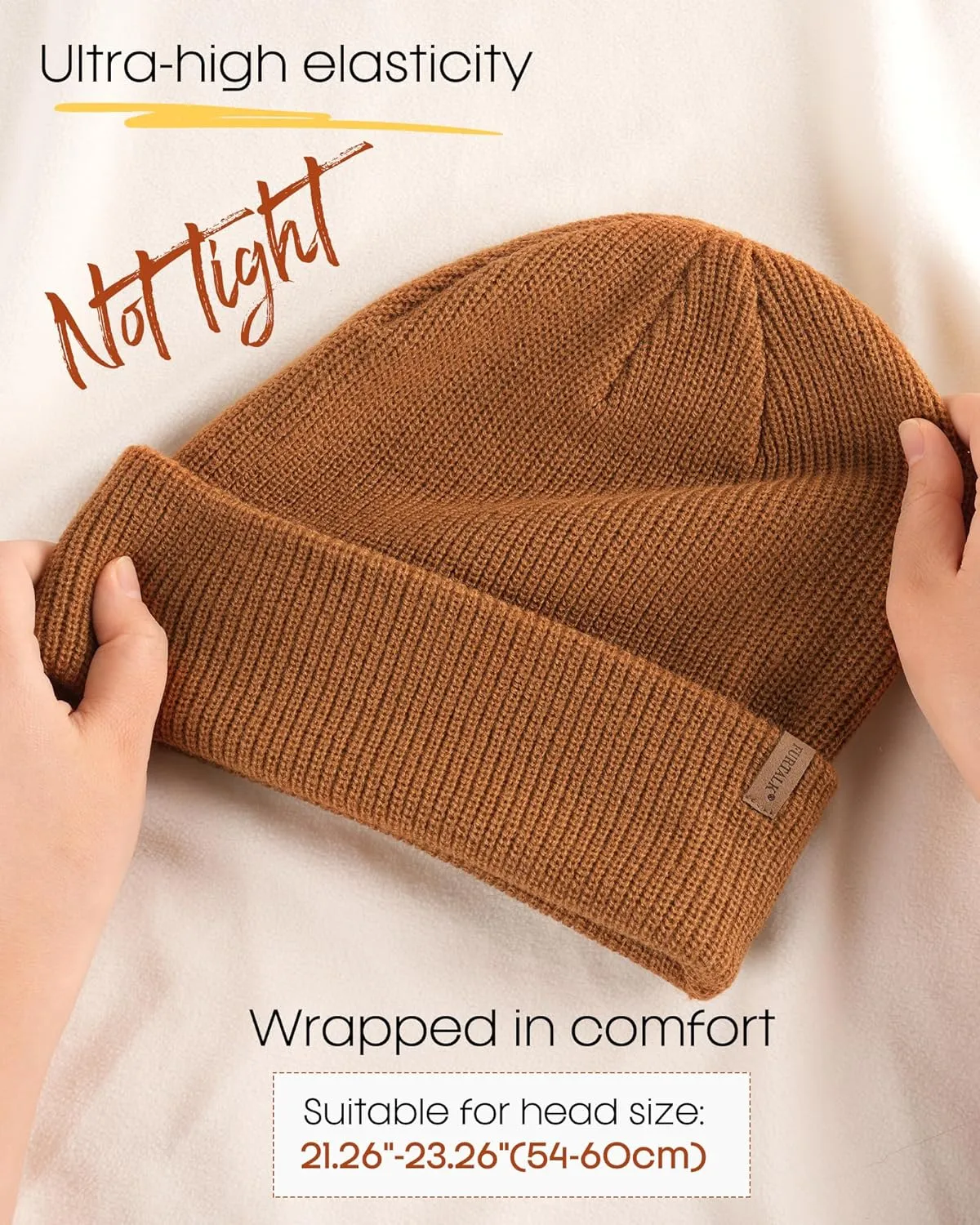 FURTALK Beanie Hats for Women Men Winter Hats Womens Knitted Slouchy Beanies Cuffed Skull Cap Warm Ski Hat