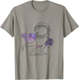Galaxy Space Dinosaur Tyrannosaurus Rex Astronaut Helmet T-Shirt