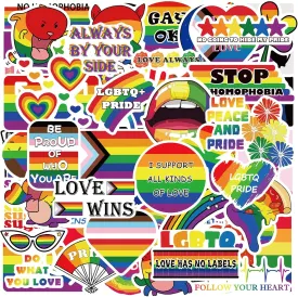 Pride Stickers, 200 PCS Rainbow Stickers for LGBTQ Sticker Packs in Bi Trans Lesbian Pride Stuff, Gay Stickers for Laptop Case Motorcycle Helmet