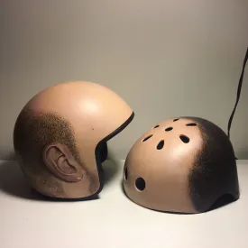 Realistic Human Head Helmet