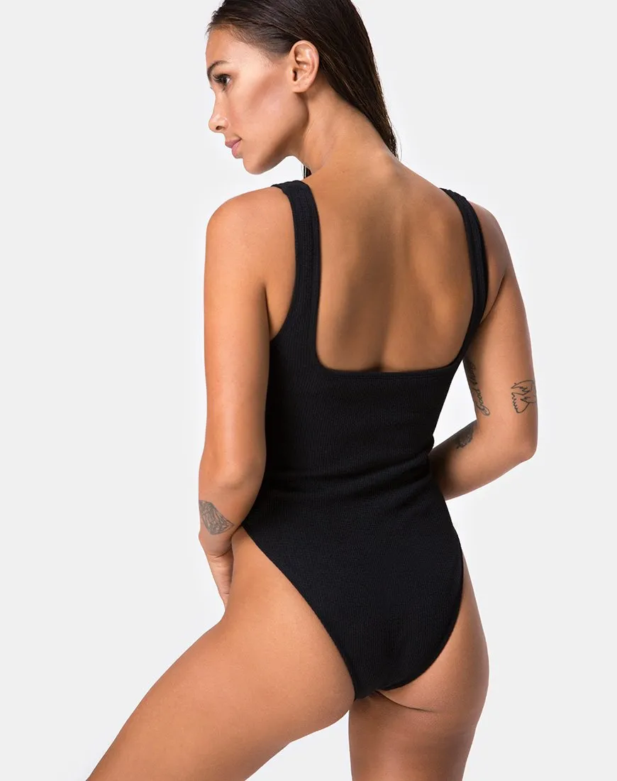 Shila Cutout Swimsuit in Black Buckle