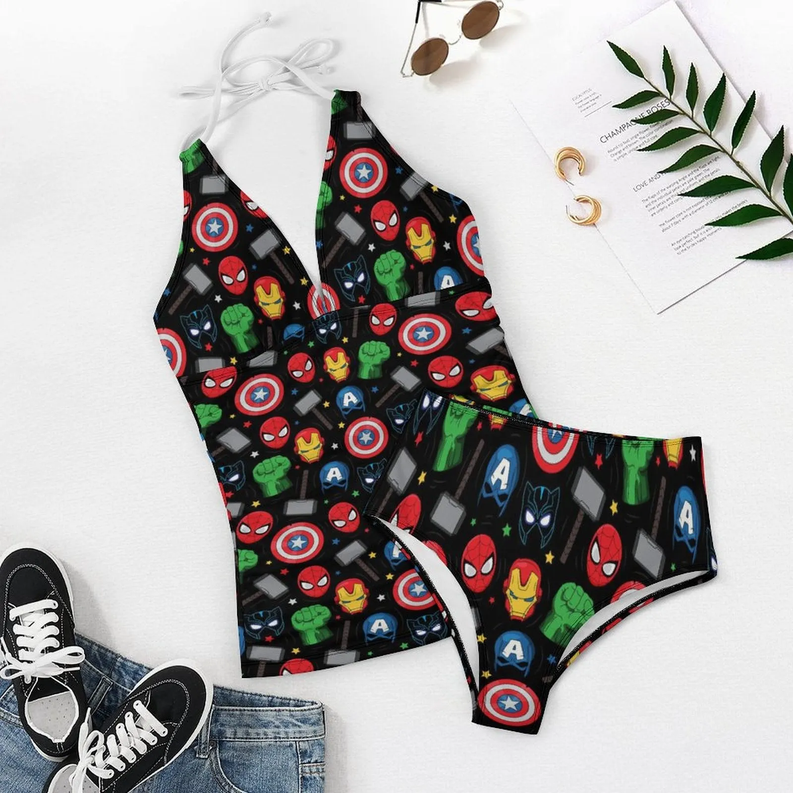 Super Heroes Women's Split Swimsuit