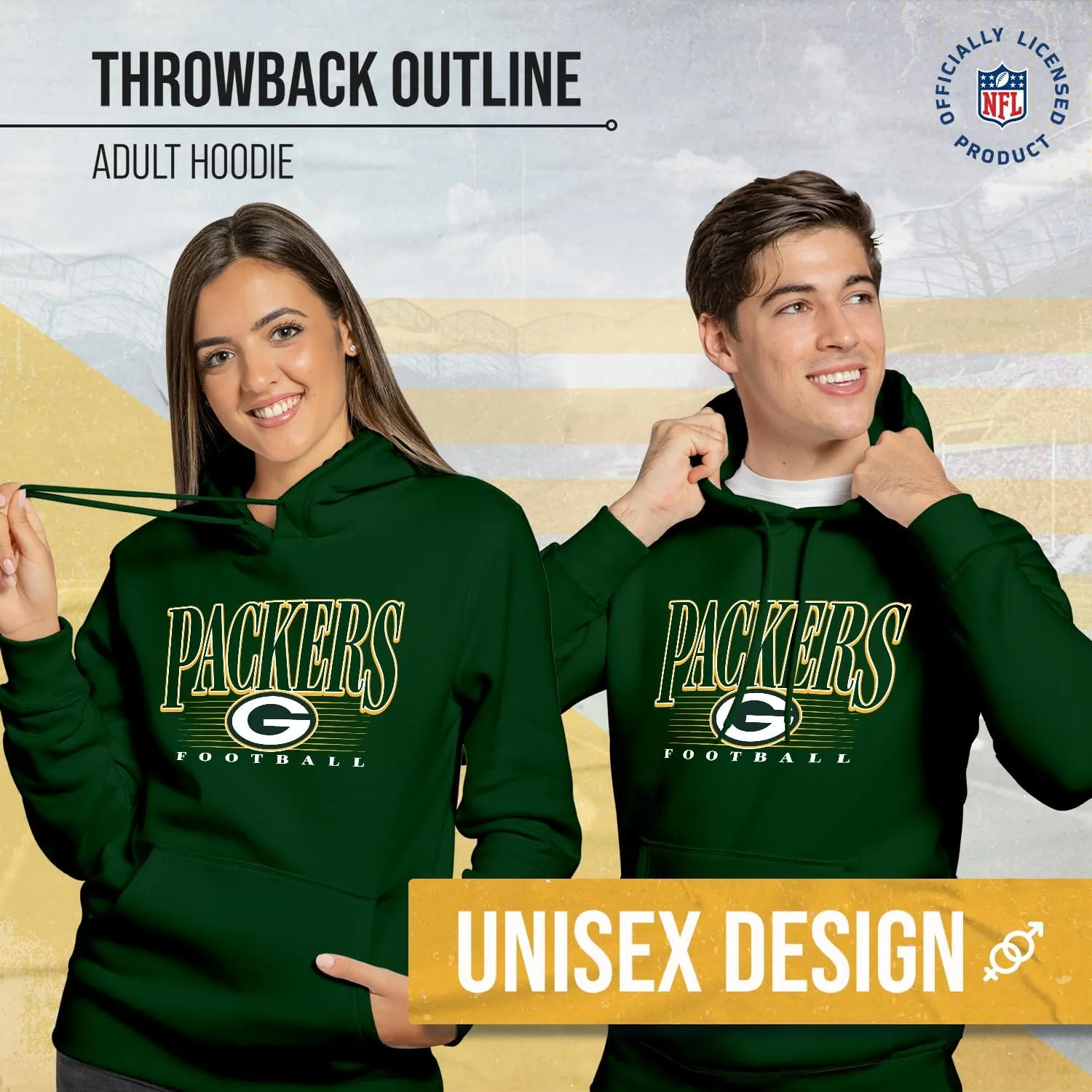 Team Fan Apparel NFL Adult Unisex Overtime Blueprint Soft Fleece Hooded Sweatshirt, Officially Licensed Football Hoodie!