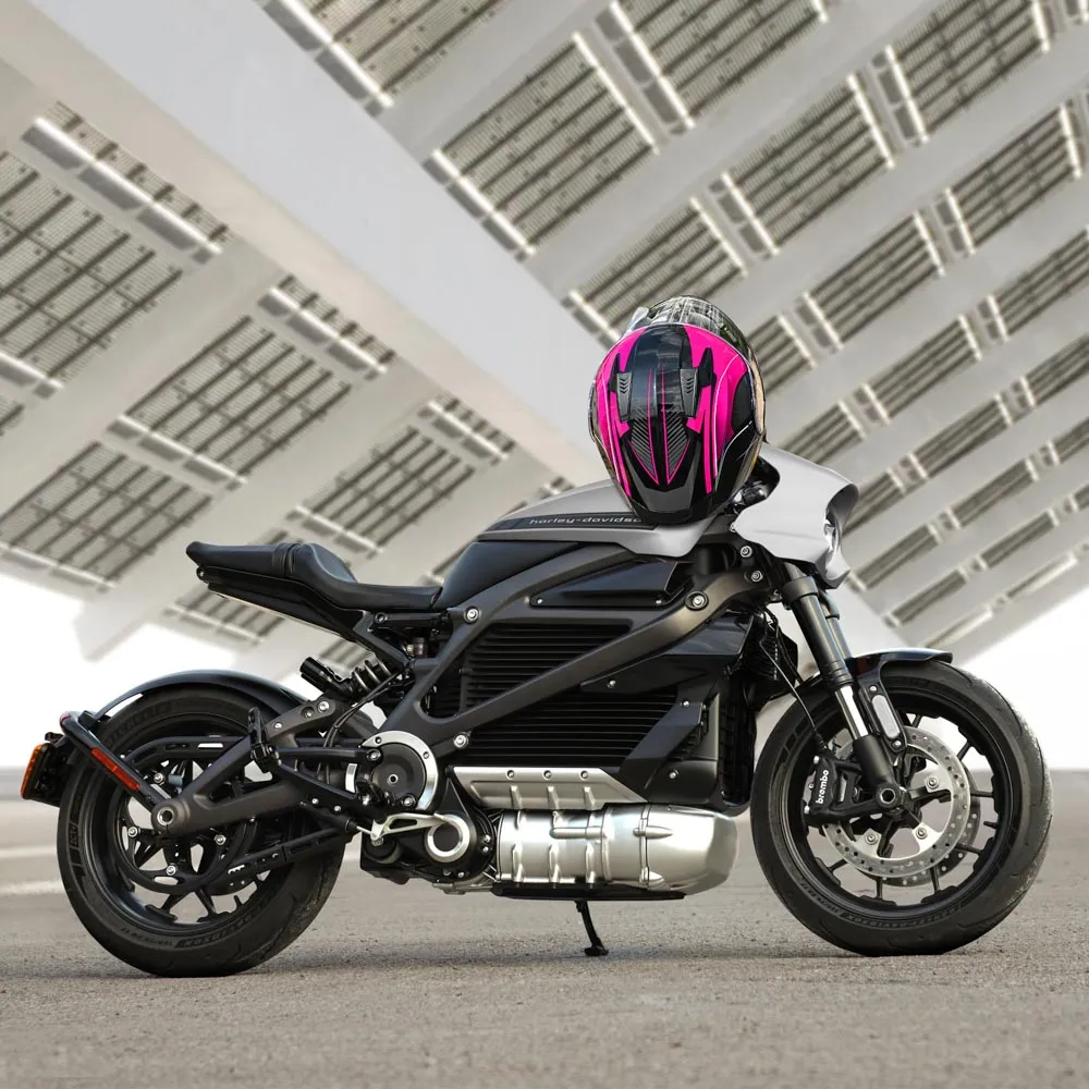 TheLAShop Modular Helmet RUN-M3 Flip Up DOT Black Pink