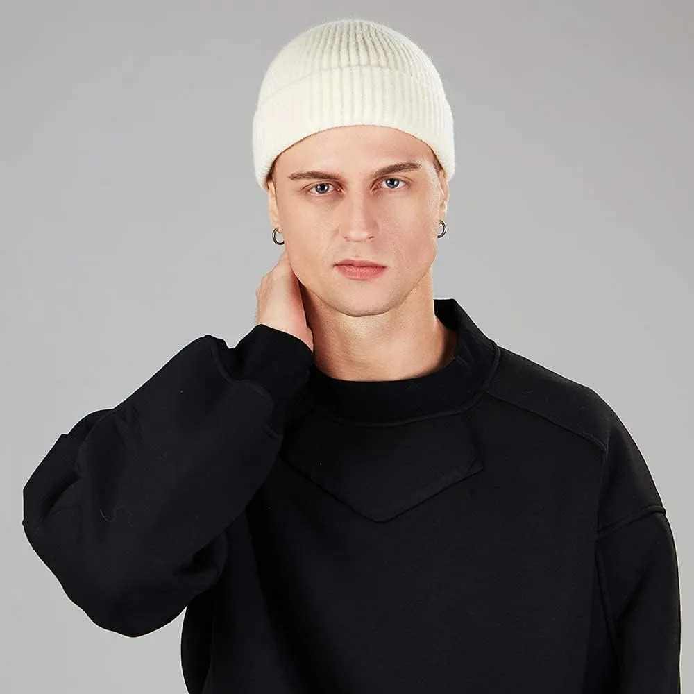 Trawler Beanie Watch Hat Roll-up Edge,Fisherman Ski Winter Warm Knit Caps Unisex