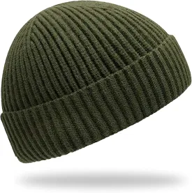 Trawler Beanie Watch Hat Roll-up Edge,Fisherman Ski Winter Warm Knit Caps Unisex
