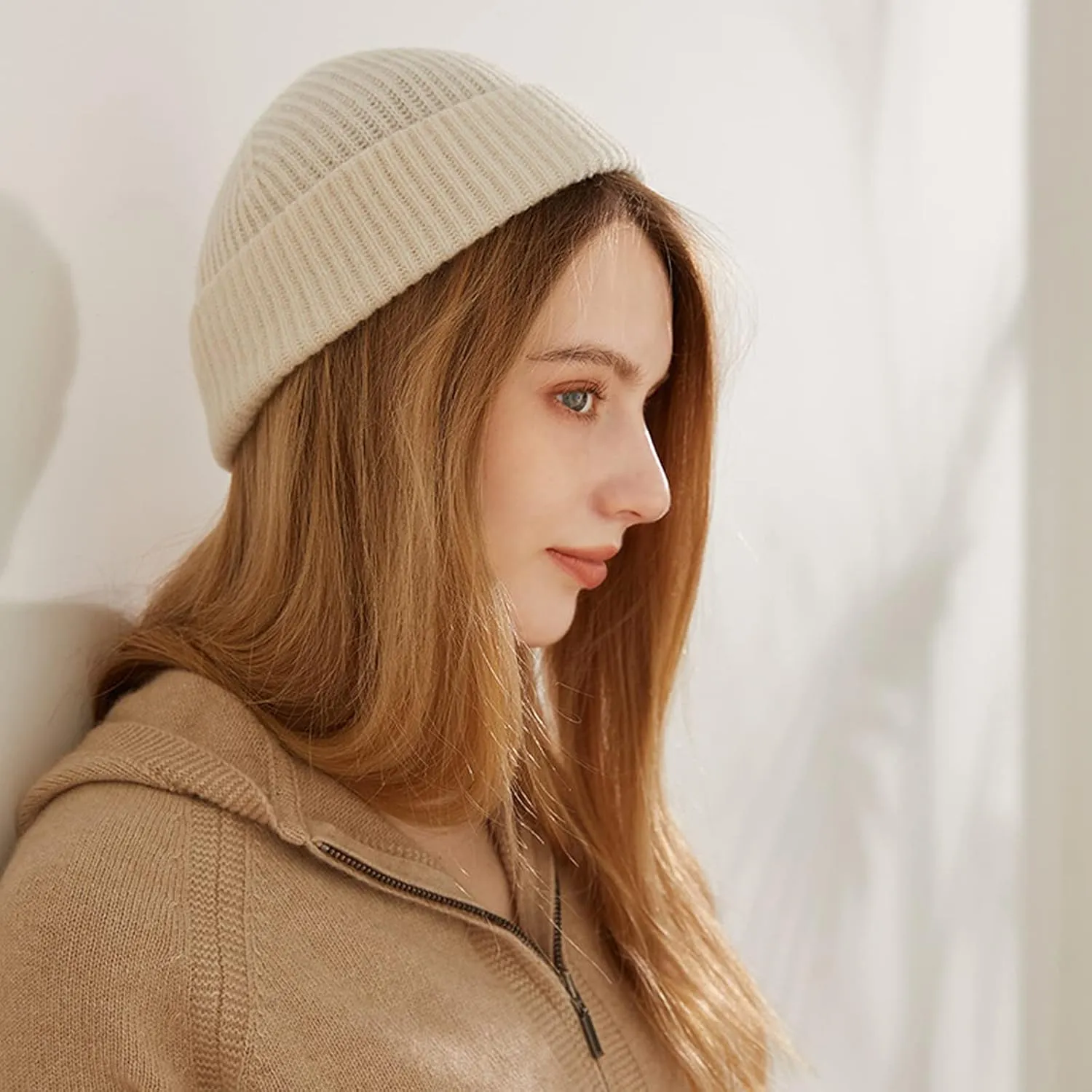 Trawler Beanie Watch Hat Roll-up Edge,Fisherman Ski Winter Warm Knit Caps Unisex