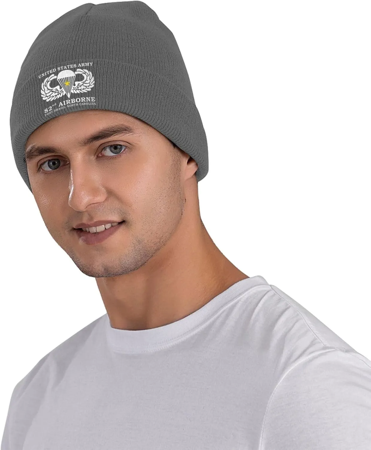 United States Army 82nd Airborne Beanie Hat Unisex Knit Hat Ski Stocking Cuffed Cap