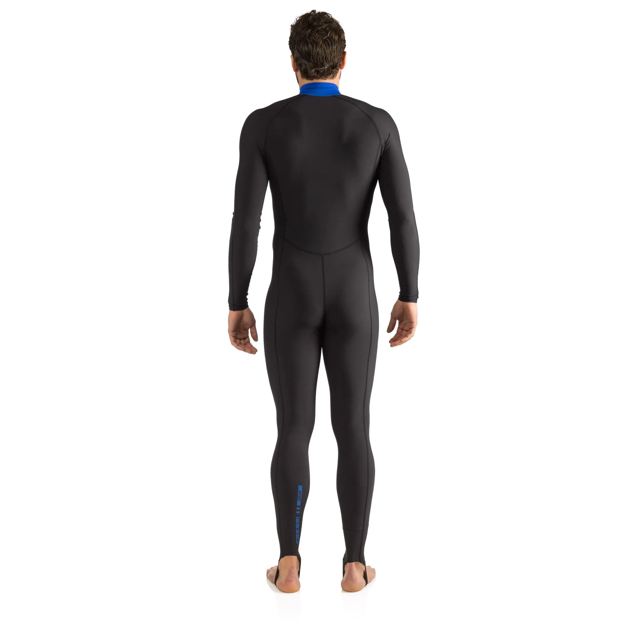 Used Cressi Skin Scuba Dive Full Suit - Black/Blue - XX-Large