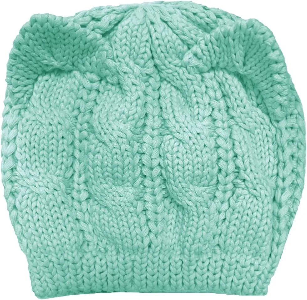 v28 Women Men Girls Boys Teens Cute Cat Ear Knit Cable Rib Hat Cap Beanie